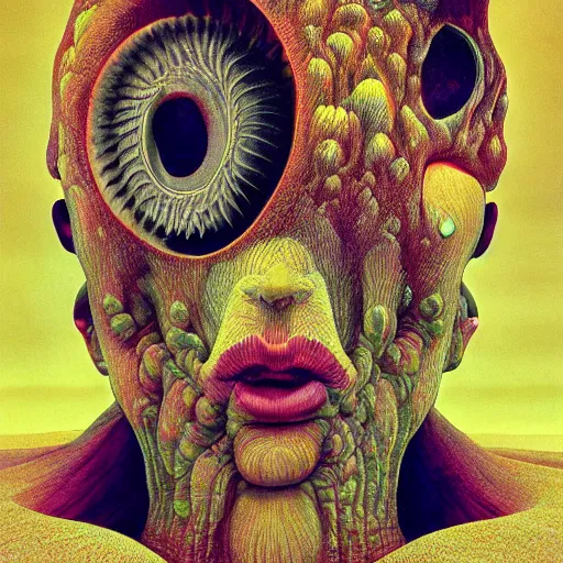 Prompt: millions of mouths, freak show, surrealism, fractalism, strange, hyperdetailed, photorealistic, interesting, benoit b. mandelbrot, m. c. escher, patrick woodroffe, ernst fuchs, zdzisław beksinski, id magazine, octane, cinematic, hyperrealism, 8 k, depth of field, bokeh