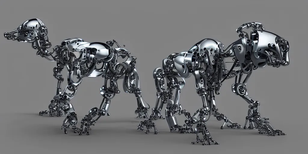 Image similar to photo of cybermorphic robotic animal