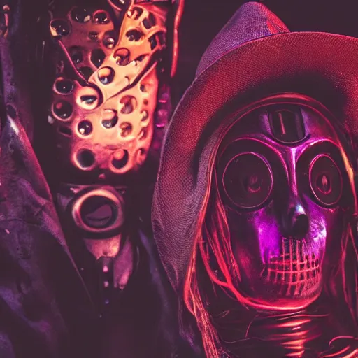 Image similar to A warforged witch, by Harold Elliott, Yoshitaka Amano, Extra Dimension, Trending On Unsplash, Synthwave, Retrowave, 5d