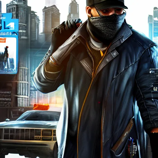 Prompt: Watch dogs gameplay , realistic, sharp, 4k quality, illustration, artstation
