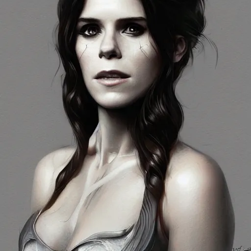 Image similar to a portrait of kate mara as a sorceress, urban motifs, intricate, elegant, highly detailed, digital painting, trending on artstation, concept art, smooth sharp focus, illustration, art by artgerm and greg rutkowski