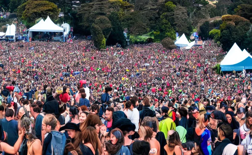 Image similar to a crowded music festival in golden gate park