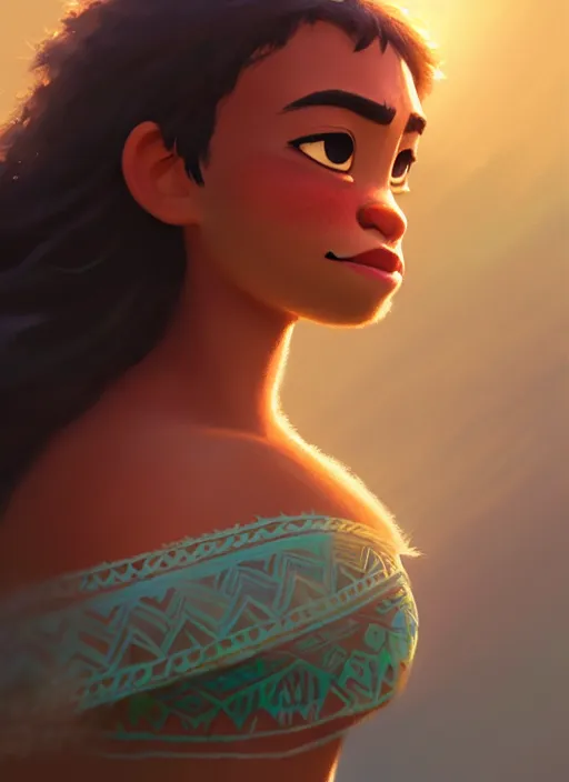 Image similar to moana, soft natural light, intricate, key visual, conceptart, ambient lighting, highly detailed, digital painting, artstation, sharp focus, by makoto shinkai, akihiko yoshida, greg manchess, dreamworks, ghibli, award winning