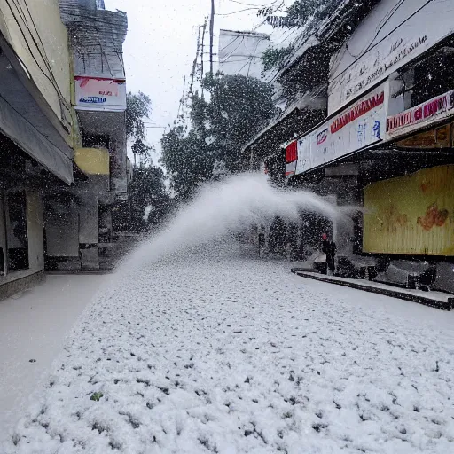 Image similar to photograph of snow fall in Dhaka