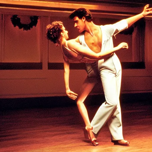 Image similar to an artistic render from the movie dirty dancing.