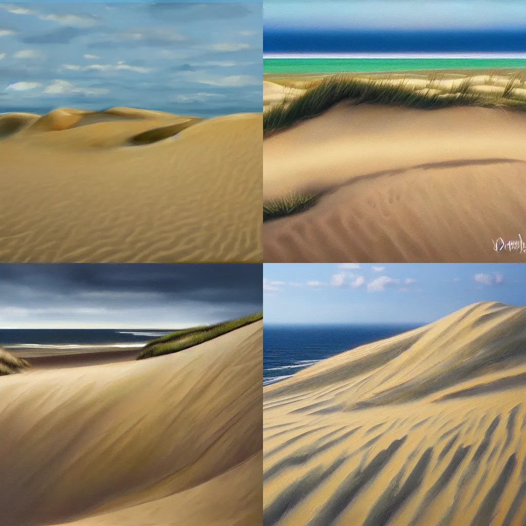 Prompt: the dunes of Terschelling, oil painting, detailed, realistic, artstation