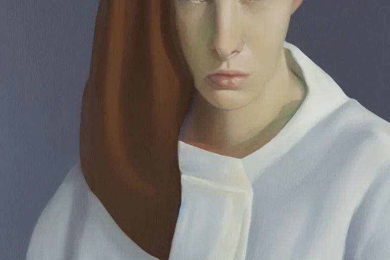 Image similar to young nun fashion model portrait artwork by tim eitel