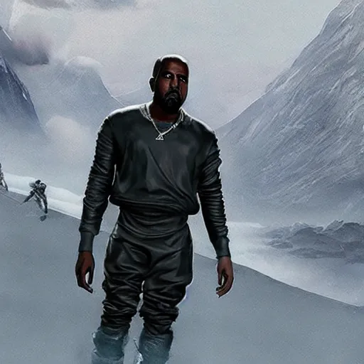 Image similar to kanye west in death stranding