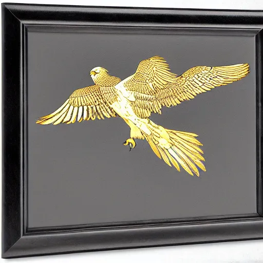 Prompt: golden eagle by aubrey beardsley