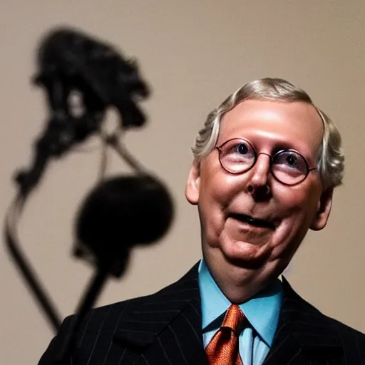 Image similar to mitch mcconnell as a turtle, hyper - realistic