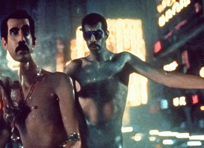 Image similar to film still, borat in blade runner, 8 k