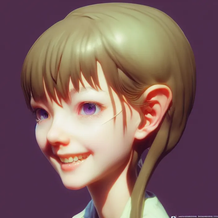 Prompt: portrait of the shy farm girl smiling, by katsuhiro otomo, yoshitaka amano, nico tanigawa, and artgerm rendered with 3 d effect.