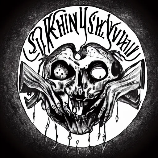 Prompt: band logo for the band called ShrivelSkin