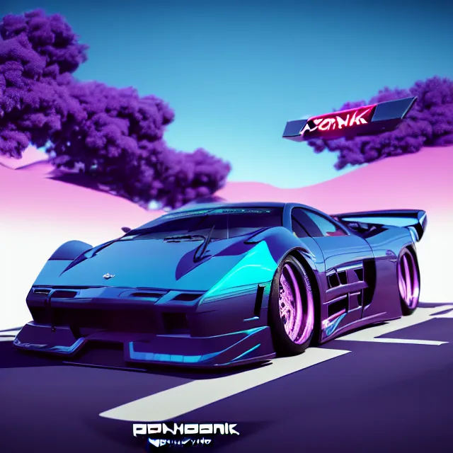 Image similar to phonk tony phonk album cover, drift music album cover, phonk drift, highly detailed, octane render by tomino sama