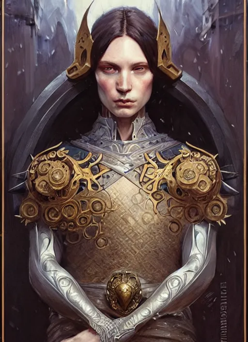 Image similar to Muscular and powerful medieval knight portrait, art nouveau, fantasy, intricate flower designs, elegant, highly detailed, sharp focus, art by Greg Rutkowski