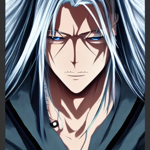 Image similar to portrait of sephiroth, anime fantasy illustration by tomoyuki yamasaki, kyoto studio, madhouse, ufotable, trending on artstation