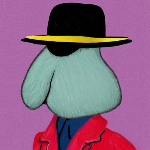 Image similar to orville peck in the style of moomin