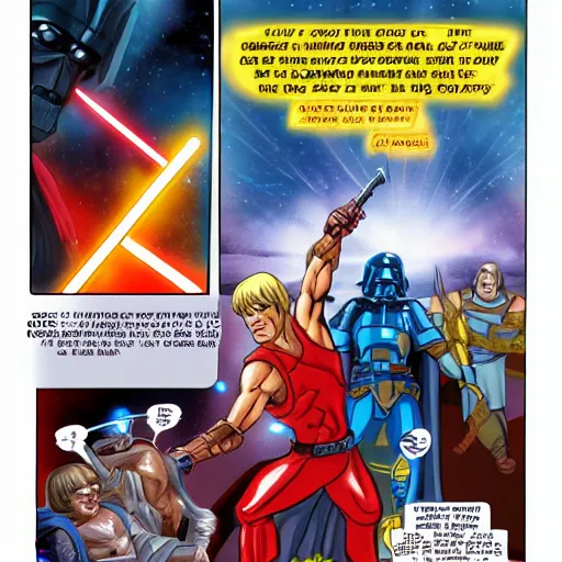 Image similar to he - man in a star wars movie scene