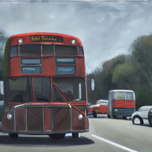 Image similar to high quality high detail painting by lucian freud, hd, portrait of bus driver, photorealistic lighting