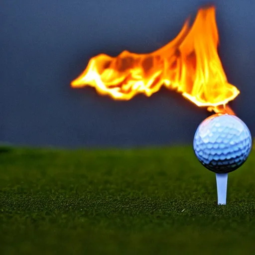 Image similar to golf ball on fire