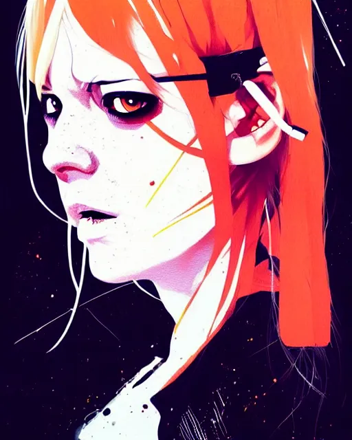 Image similar to a ultradetailed painting of elle driver from kill bill by conrad roset, greg rutkowski and makoto shinkai trending on artstation