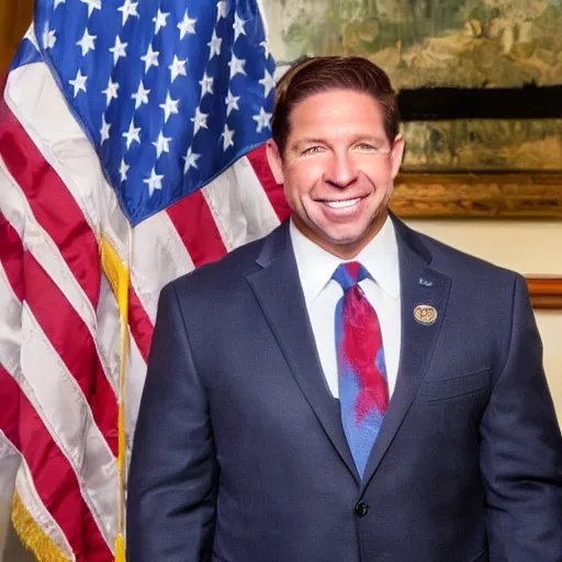 Image similar to ron desantis in our flag means death