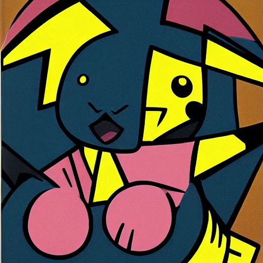 Image similar to a portrait of pikachu by de chirico