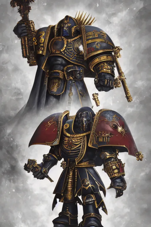 Image similar to warhammer 4 0 k horus heresy fanart - the primarchs emperor by johannes helgeson animated with vfx concept artist & illustrator global illumination ray tracing hdr fanart arstation zbrush central hardmesh 8 k octane renderer