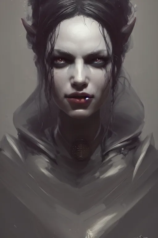 Prompt: a portrait of the queen of darkness, illustration, soft lighting, soft details, dark mood, painting oil on canvas by Cedric Peyravernay octane render trending on artstation d&d characters, 4k, 8k, HD