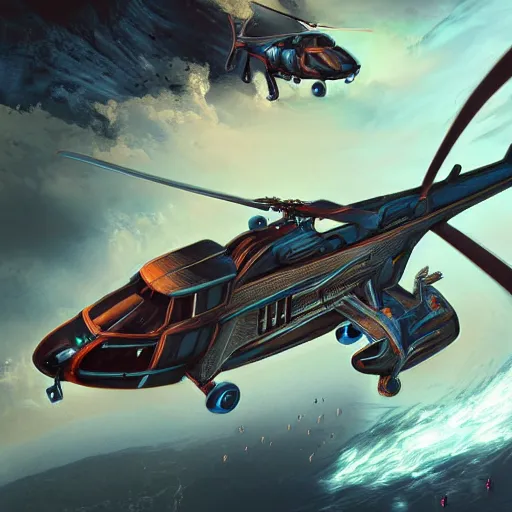 Image similar to helicopter transformer, cinematic, film, unreal engine, digital, artstation, detailed intricate illustration, heavenly atmosphere, digital art, overdetailed art, concept art, complementing colors, trending on artstation, cgstudio, the most beautiful image ever created, dramatic, subtle, details, award winning artwork, beautiful scenery