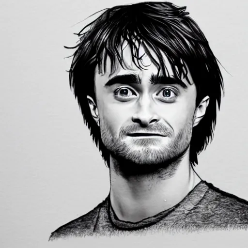 Image similar to a detailed portrait of daniel radcliffe as harry potter