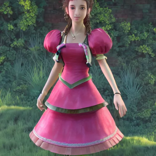 Image similar to aerith gainsborough, highly detailed, 4 k