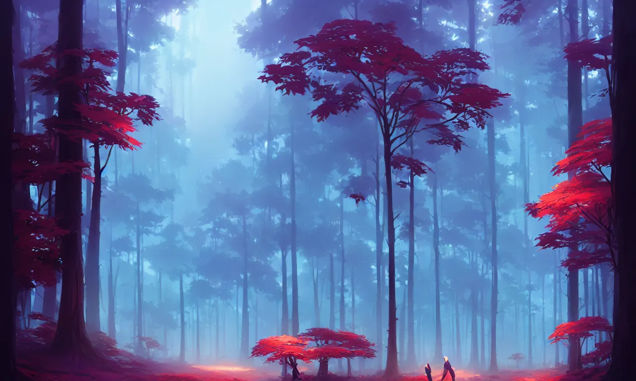 Image similar to Dark forest Strawberry bushes, behance hd by Jesper Ejsing, by RHADS, Makoto Shinkai and Lois van baarle, ilya kuvshinov, rossdraws global illumination