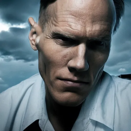 Image similar to Live Action Still of Jerma in Breaking Bad, real life, hyperrealistic, ultra realistic, realistic, highly detailed, epic, HD quality, 8k resolution, body and headshot, film still