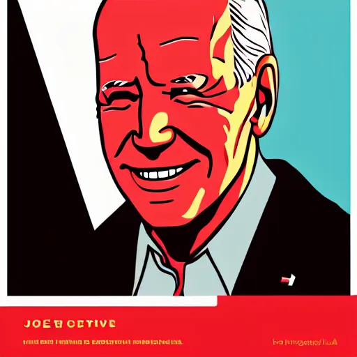 Image similar to smiling, happy, beautiful, intelligent, powerful, joe biden, loving eyes, fully clothed, wise, beautiful, dramatic lighting, sharp focus, by stanley artgerm and edward hopper, retro futurism, dramatic lighting, trending on artstation, flat colour, geometric curves, gradient filter, art deco patterns