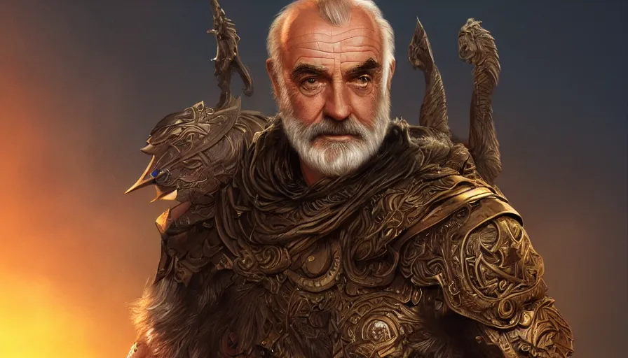 Prompt: Sean Connery is Odin, hyperdetailed, artstation, cgsociety, 8k