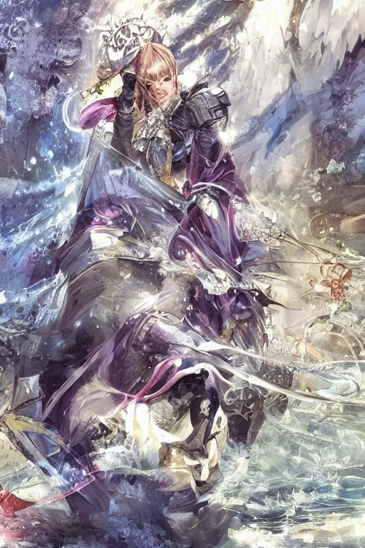 Image similar to beautiful anime samurai princess warrior scenery wallpaper aesthetic, magical, cinematic, powerful, super detailed and intricate, elegant, hyper realistic, by artgerm, by kyoung hwan kim, by ralph mcquarrie, by yoshiyuki tomino