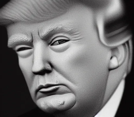 Image similar to highly realistic, highly detailed, photo - realistic, mugshot photogram of donald trump,