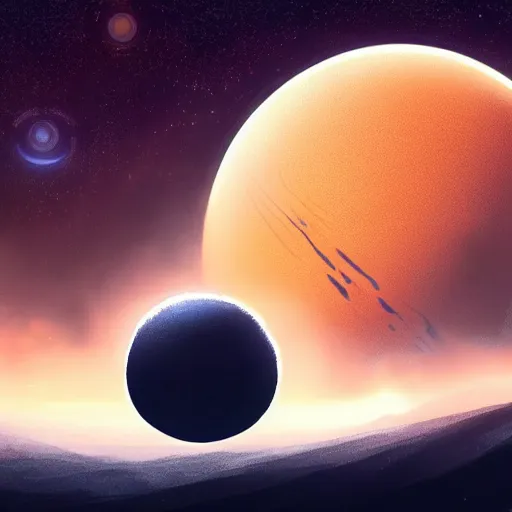 Image similar to a planet that has skull like features, stars in the background, natural, ultra detail. digital painting, beautiful, concept art, ethereal, cinematic, epic, 8k, high detail, Artstation, illustration, Trending on Artstation, Artstation HQ, Artstation HD, deviant art, Pinterest, digital art,