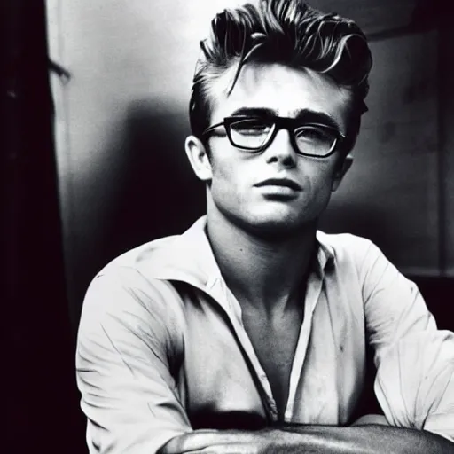 Image similar to james dean photographed by peter lindbergh