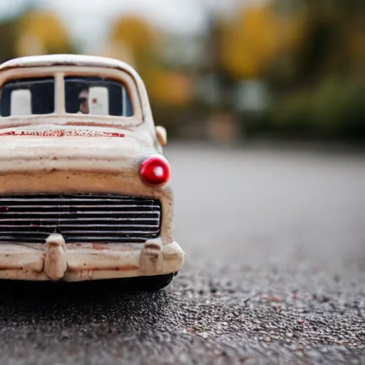 Image similar to john malkovich driving a toy car, canon eos r 3, f / 1. 4, iso 2 0 0, 1 / 1 6 0 s, 8 k, raw, unedited, symmetrical balance, wide angle