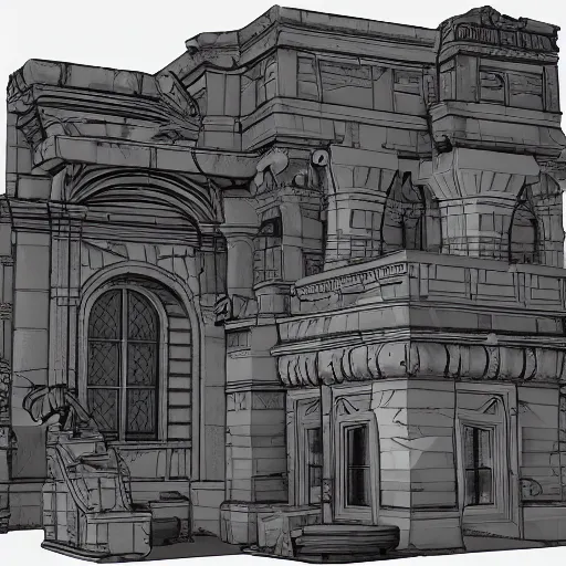 Image similar to Monster maximalist ambient occlusion cel-shaded