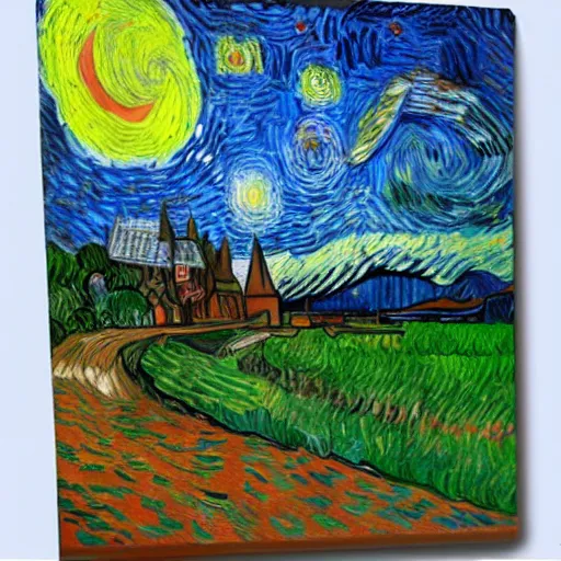 Image similar to painting of remy lacroix, van gogh style