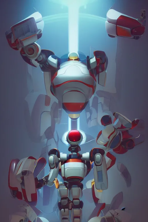 Image similar to metabots medabots medarotto medarot robot minimalist comics, behance hd by jesper ejsing, by rhads, makoto shinkai and lois van baarle, ilya kuvshinov, rossdraws global illumination ray tracing hdr radiating a glowing aura