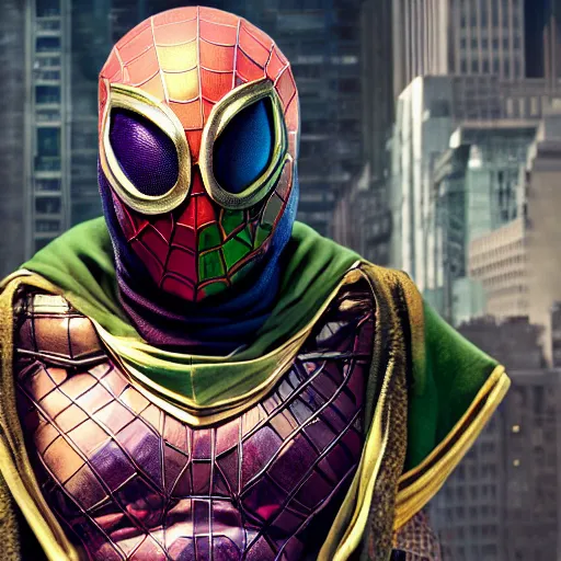 Image similar to Mysterio from The Amazing Spider-Man, hyperrealistic, 8k, hyperdetalied, cgsociety,