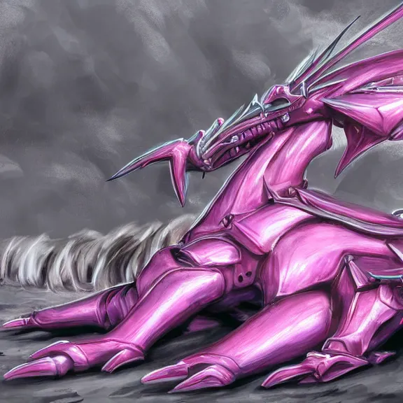 Image similar to very close up foot pov shot, hyperdetailed elegant beautiful stunning anthropomorphic mecha female dragon showing sharp clawed soles close up to camera, lying on beach, detailed foot pov, soft pads, sharp silver armor, fuchsia skin, anthro dragon art, warframe fanart, paw art, furry paws, furaffinity, deviantart, octane, ekasportal