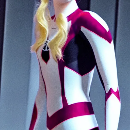 Image similar to Emma Stone as Spider-Gwen Ghost-Spider Gwen Stacey in the Marvel Cinematic Universe