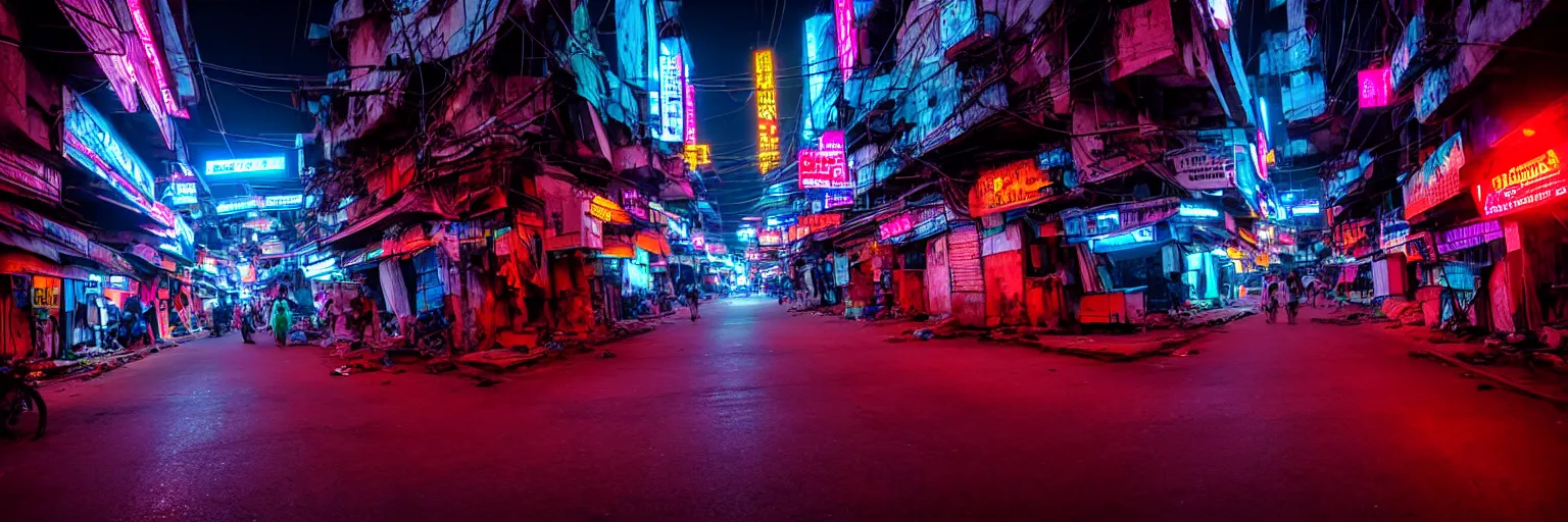 Image similar to Cyberpunk Roads, futuristic Phnom-Penh Cambodia, neon dark lighting