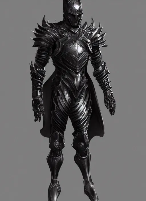 Prompt: full body digital painting of a futuristic dark knight, in a pearl armor magicpunk chrome body sculpted intricate armor. big medium small details, reflect 8 k uhd, unreal engine, octane render in the artstyle of finnian macmanus, john park and greg rutkowski