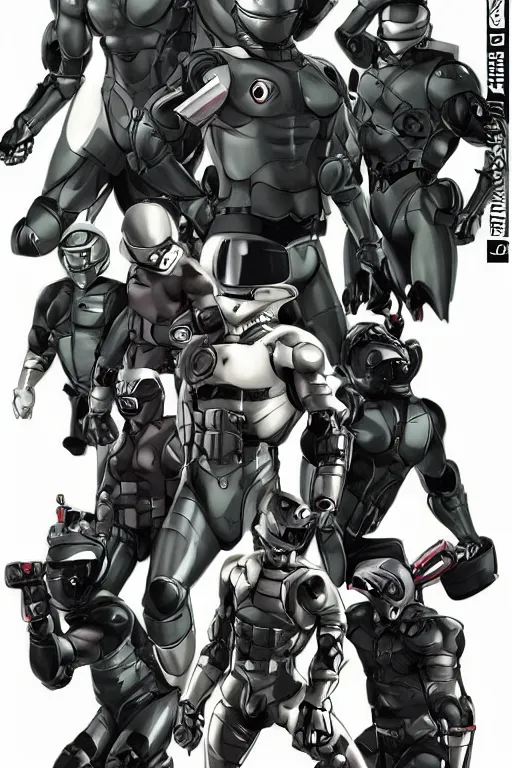 Image similar to robot ninja mask helmet metal gear solid snake pose training suit swat heros chaykin howard and campion pascale and cooke darwyn and davis jack